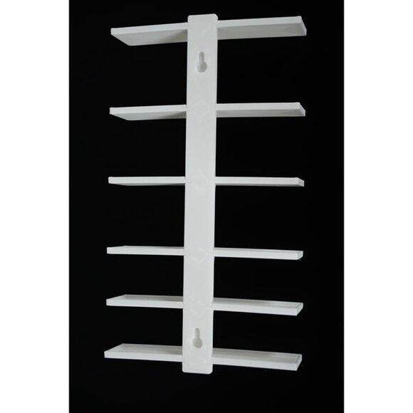 White Wall Mounted Display Shelf for Mini Brand Toys Custom 3D Printed 6 Shelves - Picture 5 of 6